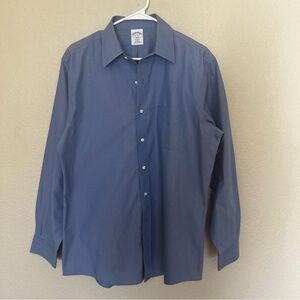 Brooks Brothers Classic Men's Non Iron Blue Button Down Dress Shirt size 16 4/5.